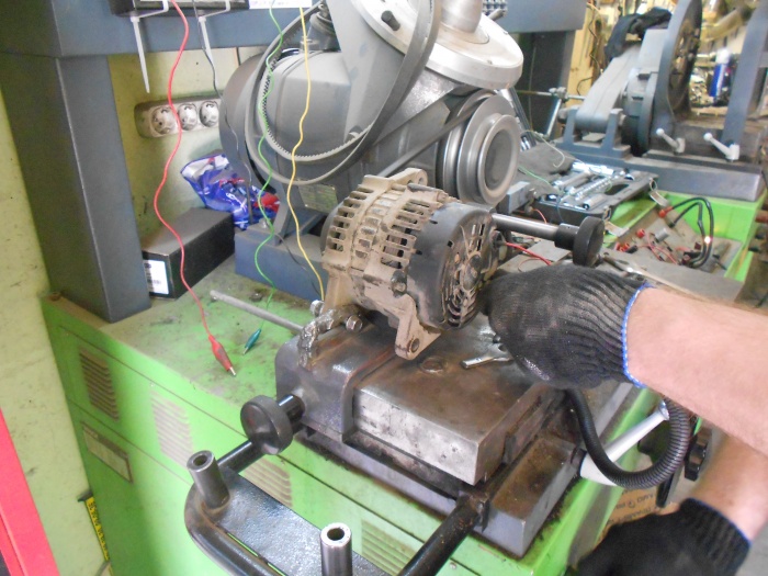Стендовая диагностика генератора daewoo matiz после ремонта(2)
